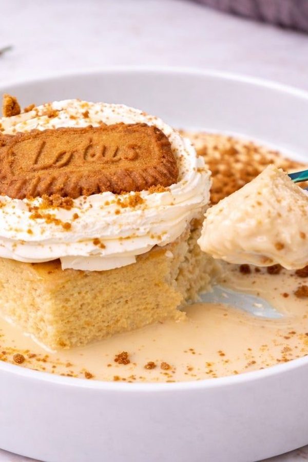 Lotus Biscoff Milk Cake at Sugar Rush London